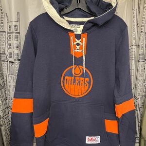 Limited edition Ladies NHL CCM Edmonton Oilers hoodie jersey size m